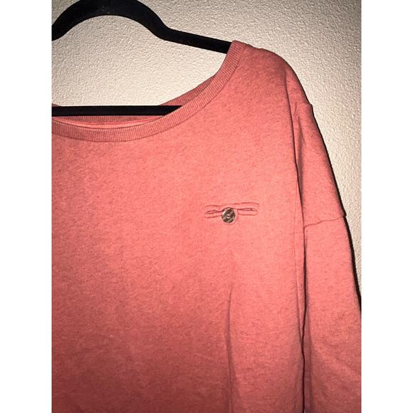 Humanoid Downtown Baddie VSCO Alt  Mauve Button Pocket 3/4 Sleeves Sweatshirt - Picture 2 of 5